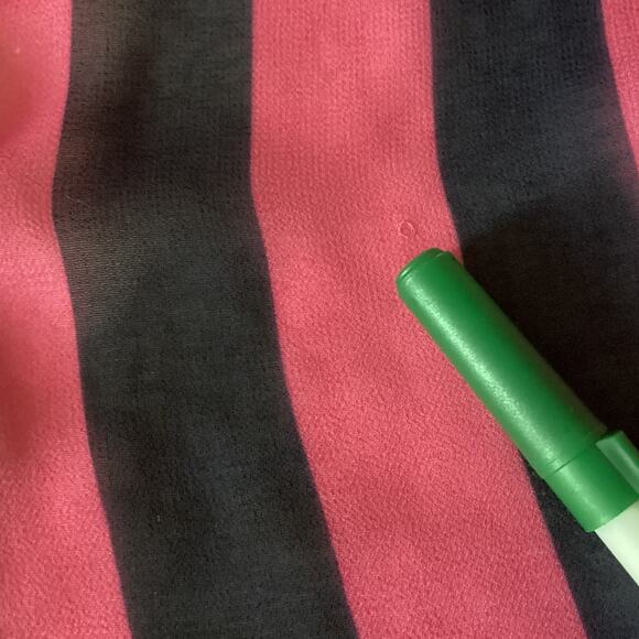 Vintage Sans Souci Sheer Stripe Blouse Button Front Batwing Dolman Sleeves Small - Picture 13 of 13